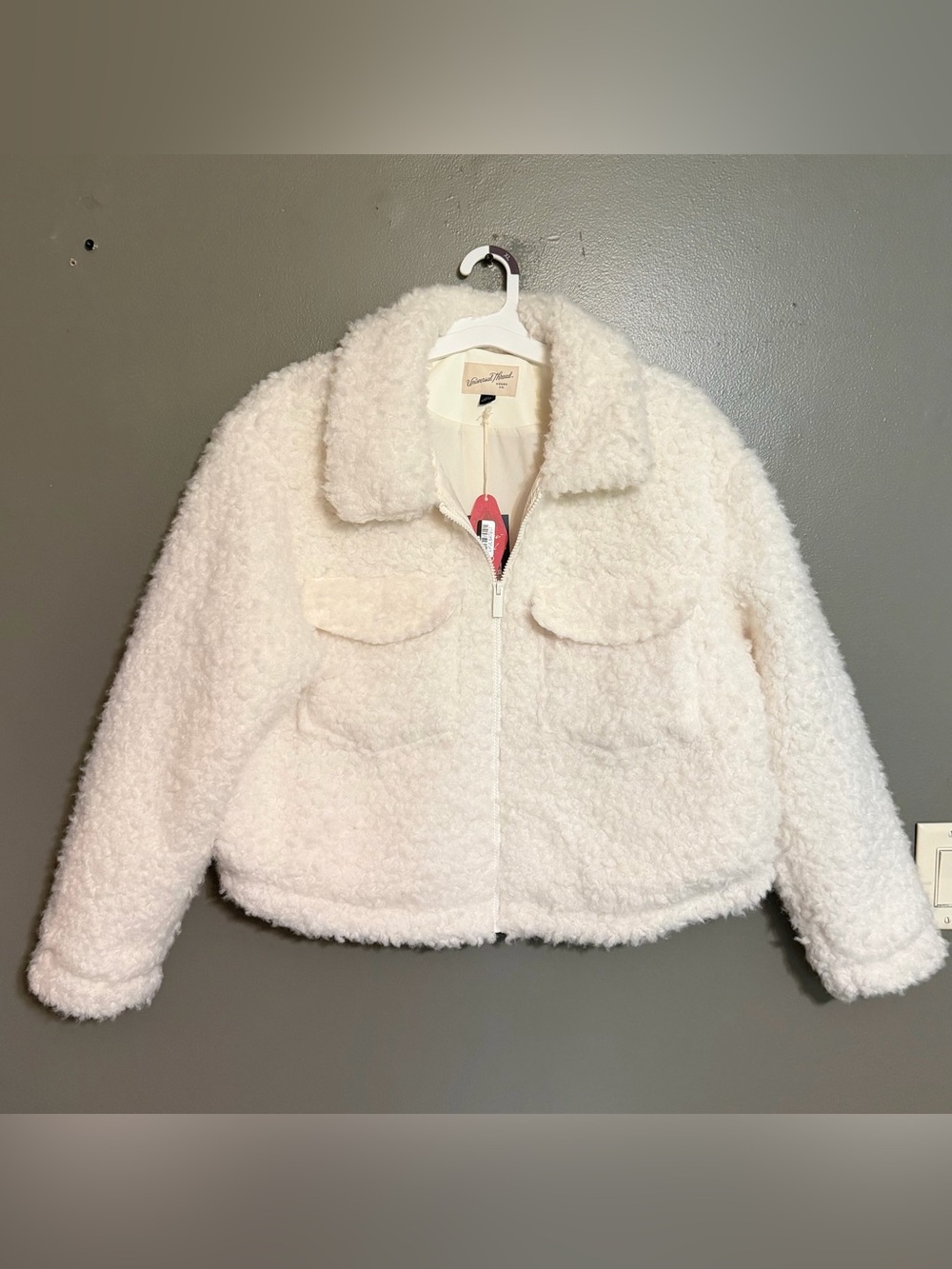 NWT Universal Thread Cozy Faux Shearling Jacket Cream XL